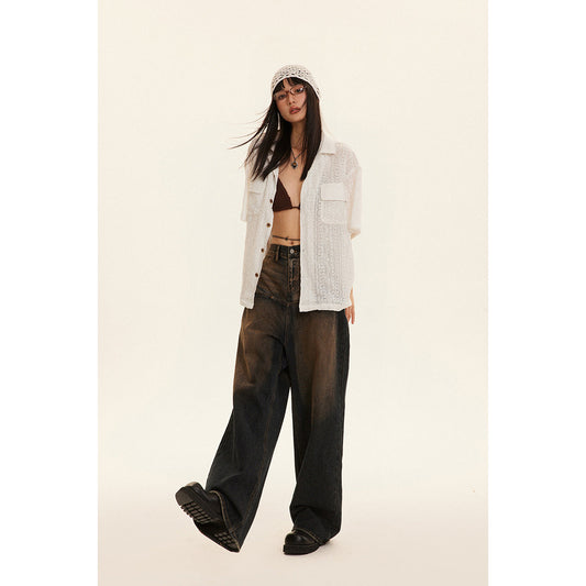 Unisex Shirt Hollow Loose Casual