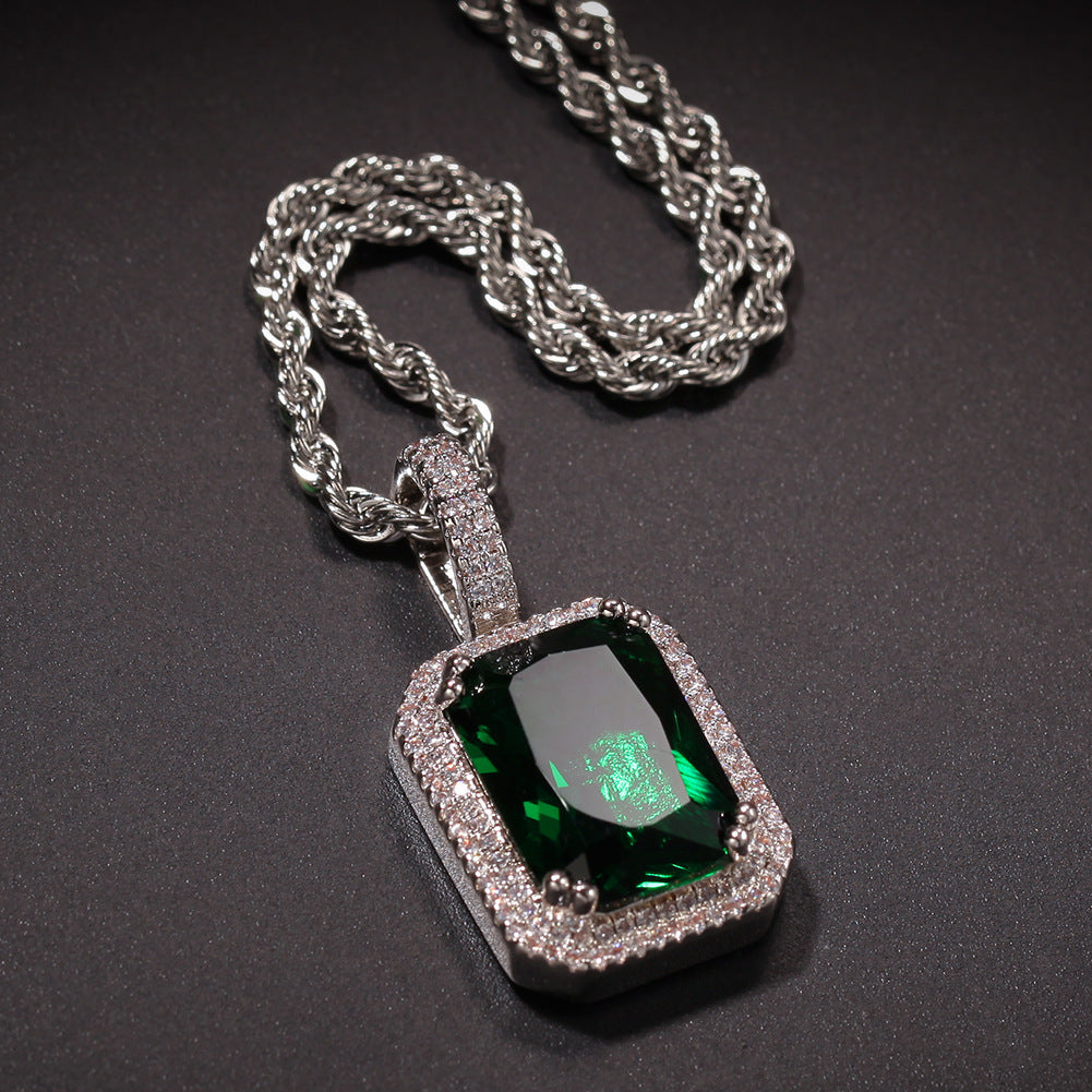 Jewelry Mocha Fluorescent Gemstone Pendant Necklace ins Spectrum St. Valentine's Royalty
