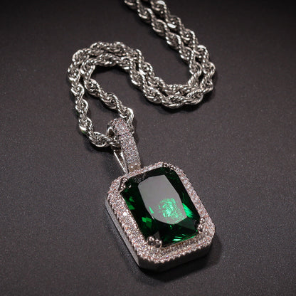 Jewelry Mocha Fluorescent Gemstone Pendant Necklace ins Spectrum St. Valentine's Royalty