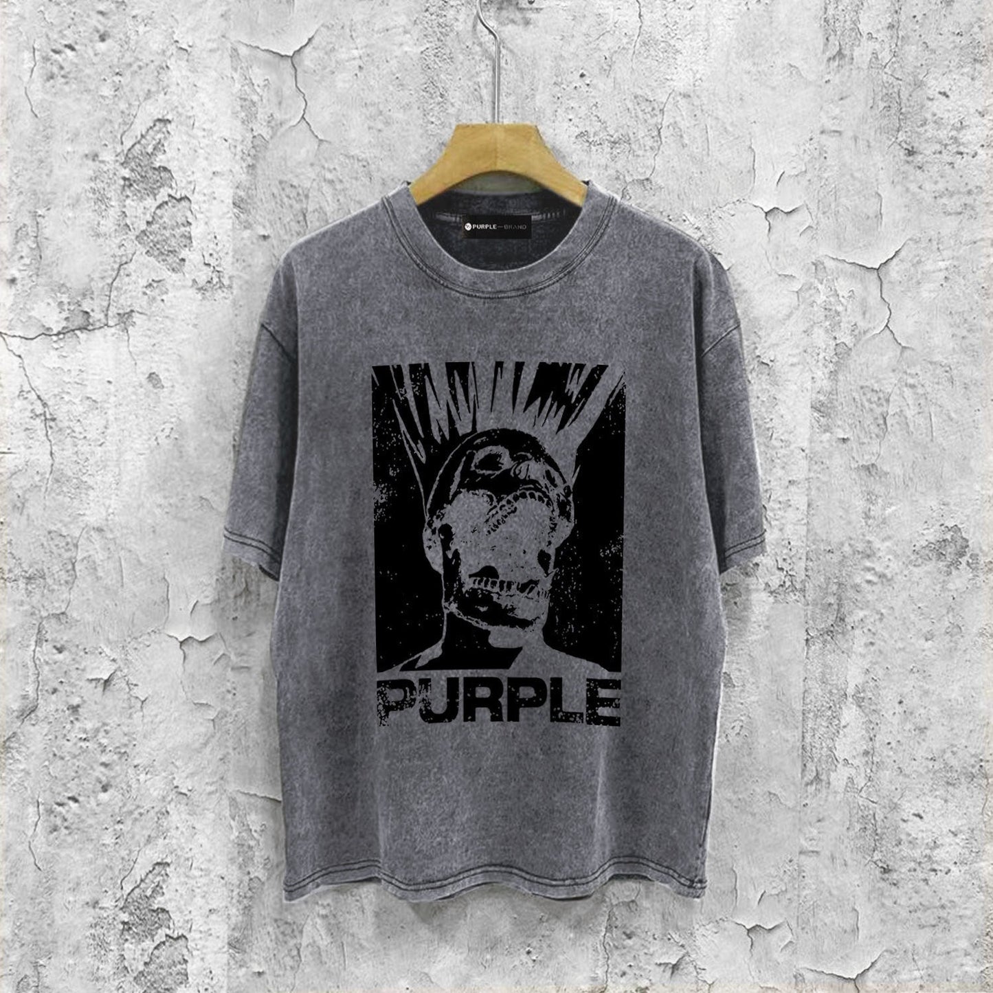 Purple Brand Distressed T Shirts Short Sleeve