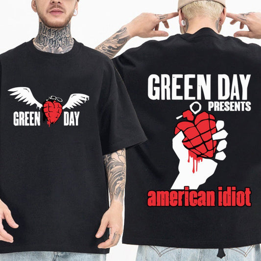 Green Day T Shirt Green Day Saviors Band T-Shirts Unisex Harajuku Hip Hop
