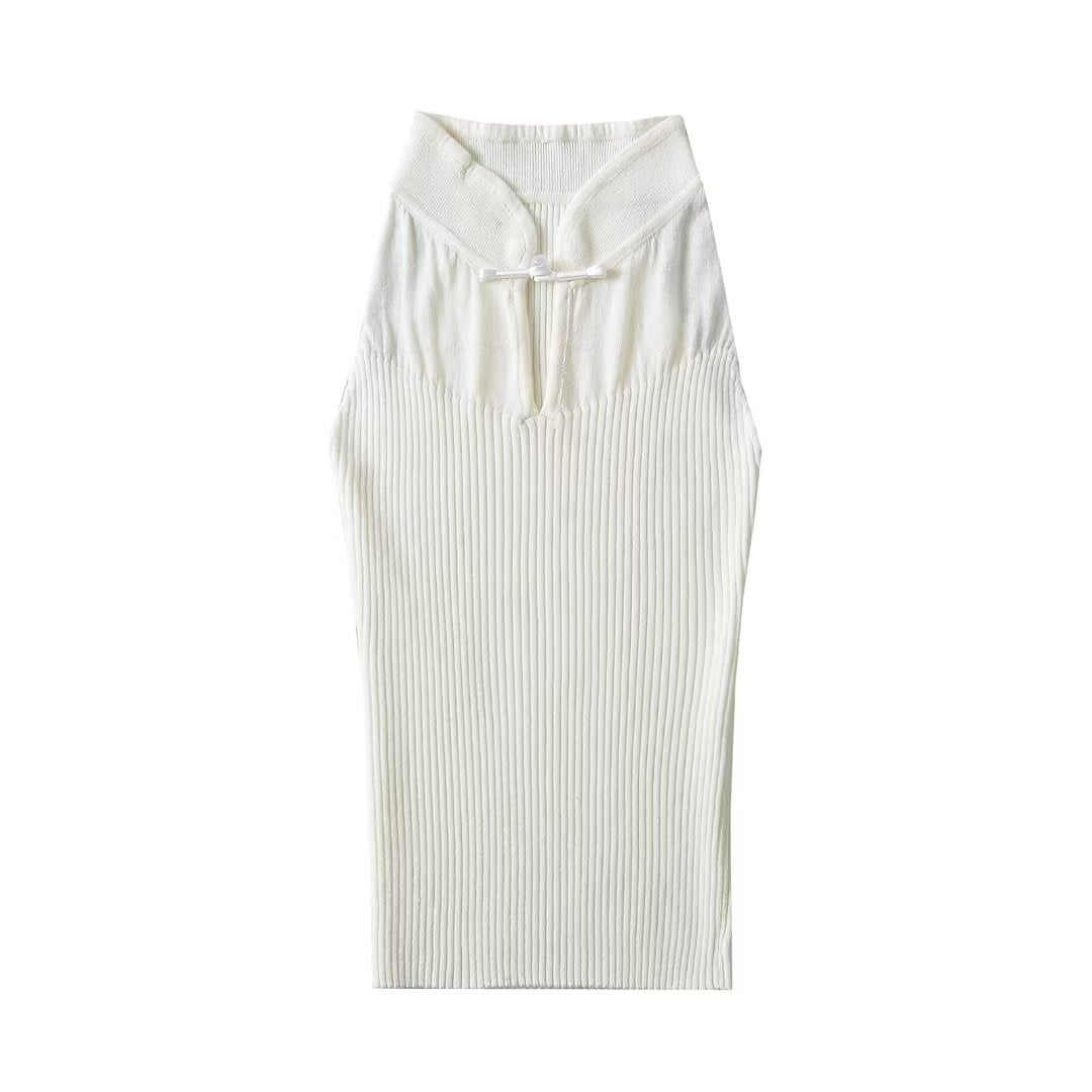 Women Tops Summer Knitted Vest Short Top