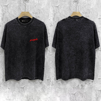 Purple Brand Distressed T Shirts Short Sleeve