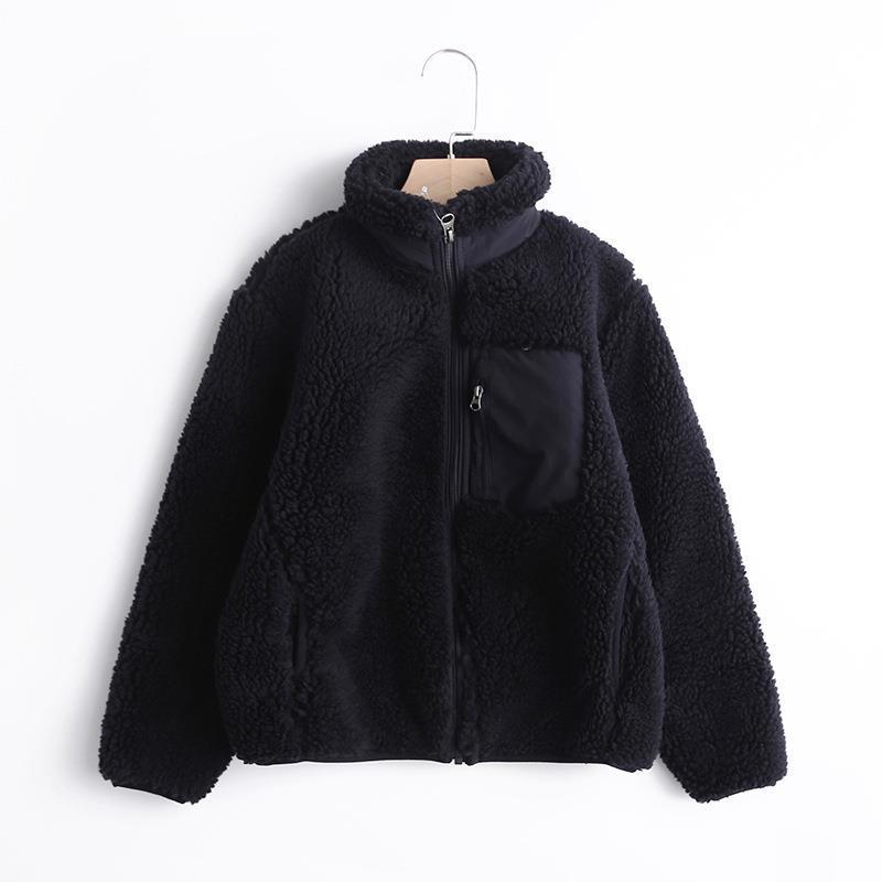 Women Cotton Coat Polar Fleece Winter Thermal Zipper Fleece-Lined Thicken Children