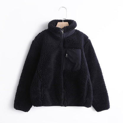 Women Cotton Coat Polar Fleece Winter Thermal Zipper Fleece-Lined Thicken Children