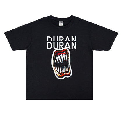 Rock Star T Shirt Duran Duran Band Printed T-shirt Cotton Short Sleeve Loose Heavy round Neck
