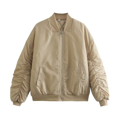 Women Cotton Coat Fashion Baseball Uniform Loose