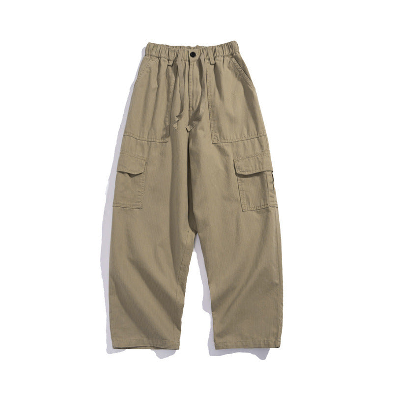 Cargo Pants Japanese-Style Retro Overalls All-Match Stitching