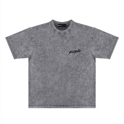 Purple Brand Distressed T Shirts Short Sleeve