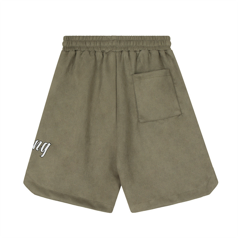 Men Shorts Summer Exercise Shorts Loose Casual Embroidery