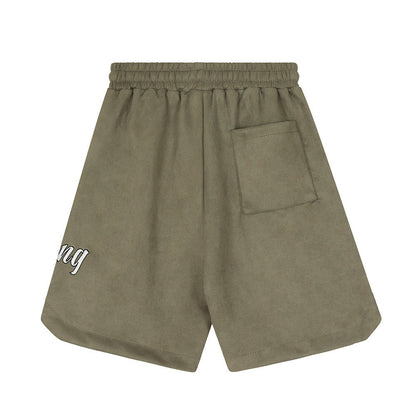 Men Shorts Summer Exercise Shorts Loose Casual Embroidery
