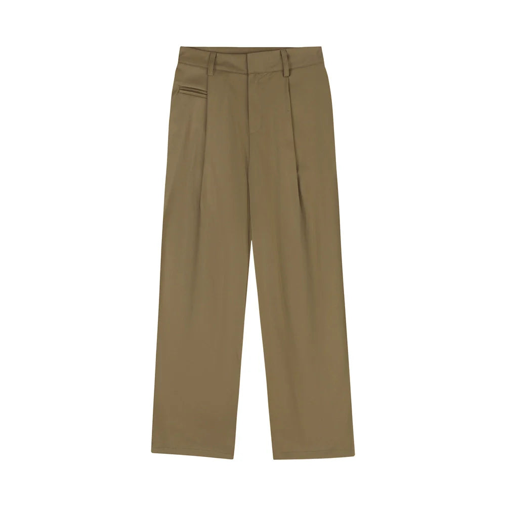 Men Sweatpants Casual Suit Pants Men's Straight Long Pants Loose Wide Leg Floor Pants