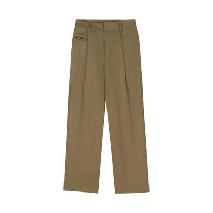 Men Sweatpants Casual Suit Pants Men's Straight Long Pants Loose Wide Leg Floor Pants