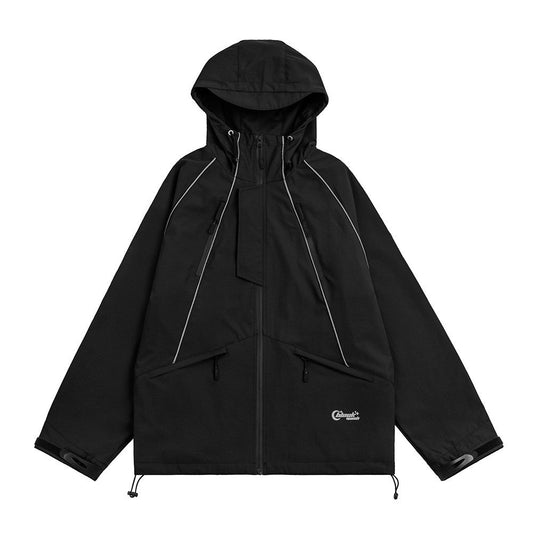 Men Jacket Coat Shell Jacket Hooded Jacket Coat Spring and Autumn Outdoor Leisure