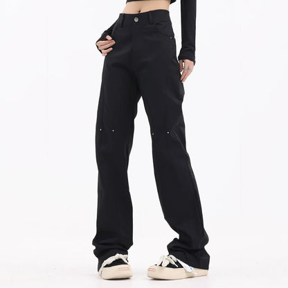 Men Sweatpants Straight-Leg Trousers Men's Stitching Loose Casual Pants