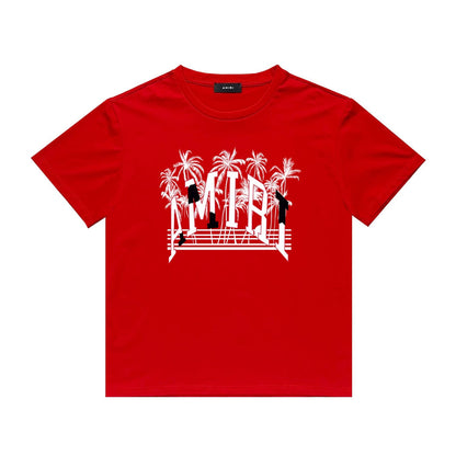 Amiri T Shirt Printed Casual Hip Hop round Neck Short Sleeve T-shirt