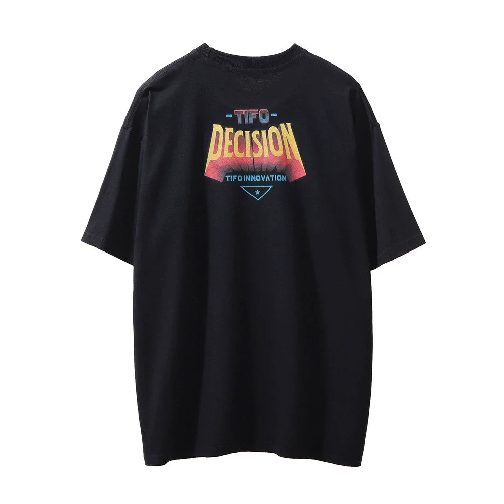 Men Vintage T-Shirt Printed Letter Short Sleeve T-shirts T-shirts Summer Loose