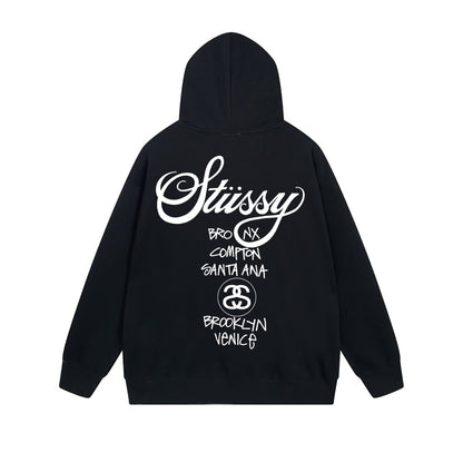 Stussy Hoodie Zip Cardigan Hooded Sweater