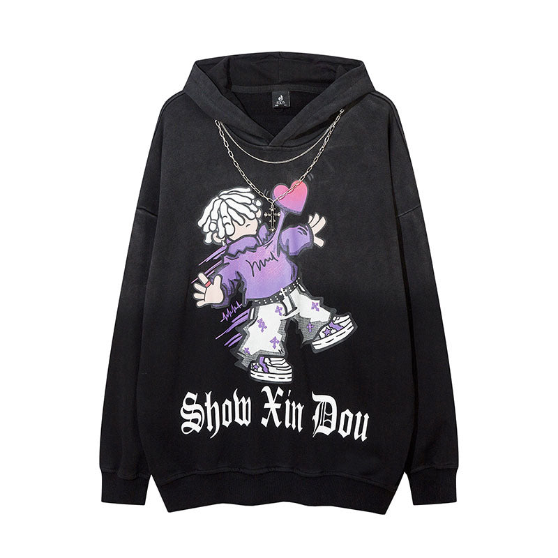 Men Hoodie Distressed Hoodie Men's and Women's Vibe Hoodie