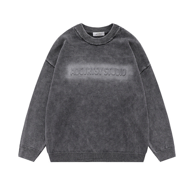 Women Sweater Retro Graffiti Loose Leisure All-Matching
