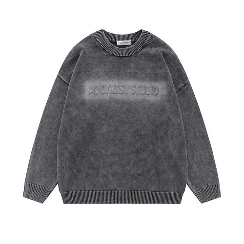 Women Sweater Retro Graffiti Loose Leisure All-Matching