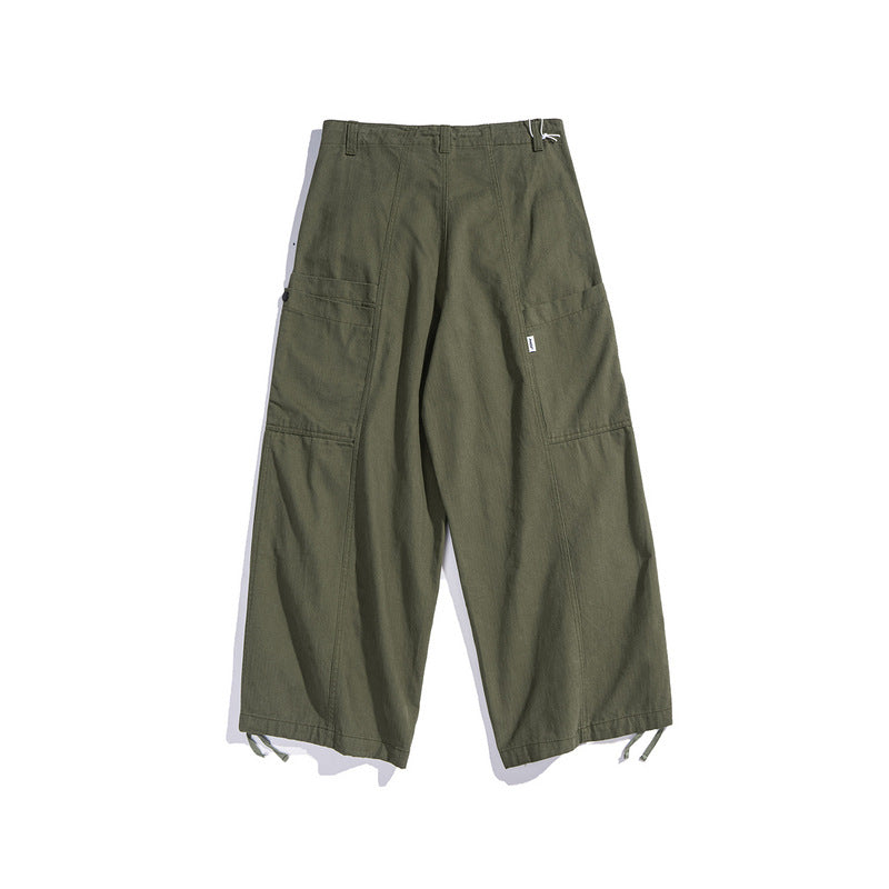 Cargo Pants Japanese Style Overalls Large Pocket Loose