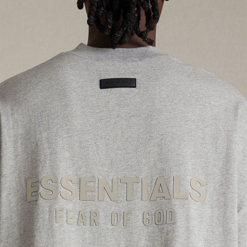 Fog Essentials T shirt Offset Logo Loose V-neck T shirt