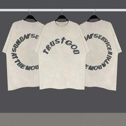 Kanye West Trust God T Shirt Cpfm Kanye Loose Men's T-shirt