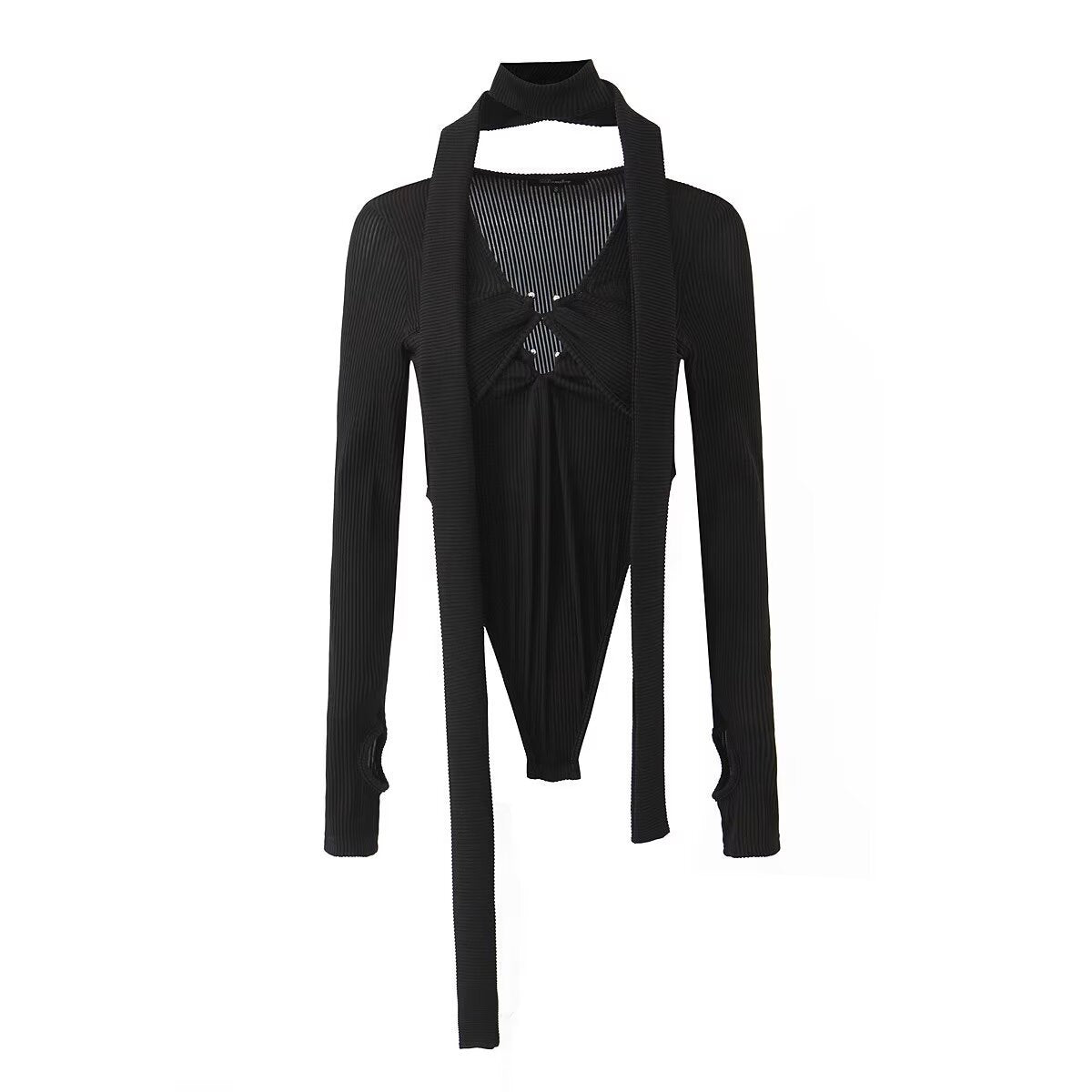 Women Tops Summer Hollow out Slim-Fit Knitted Top Sexy Jumpsuit
