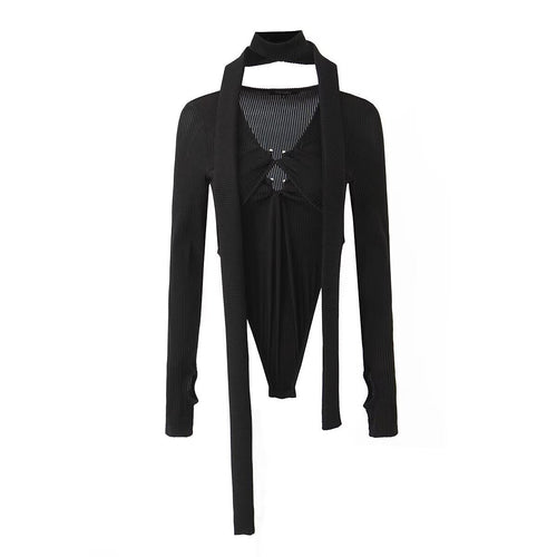 Women Tops Summer Hollow out Slim-Fit Knitted Top Sexy Jumpsuit