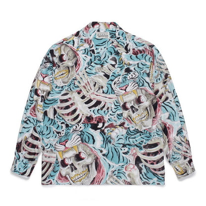 GUILTYPARTIES TIGER Shirts Tiger Totem Skull Long Sleeve Shirt