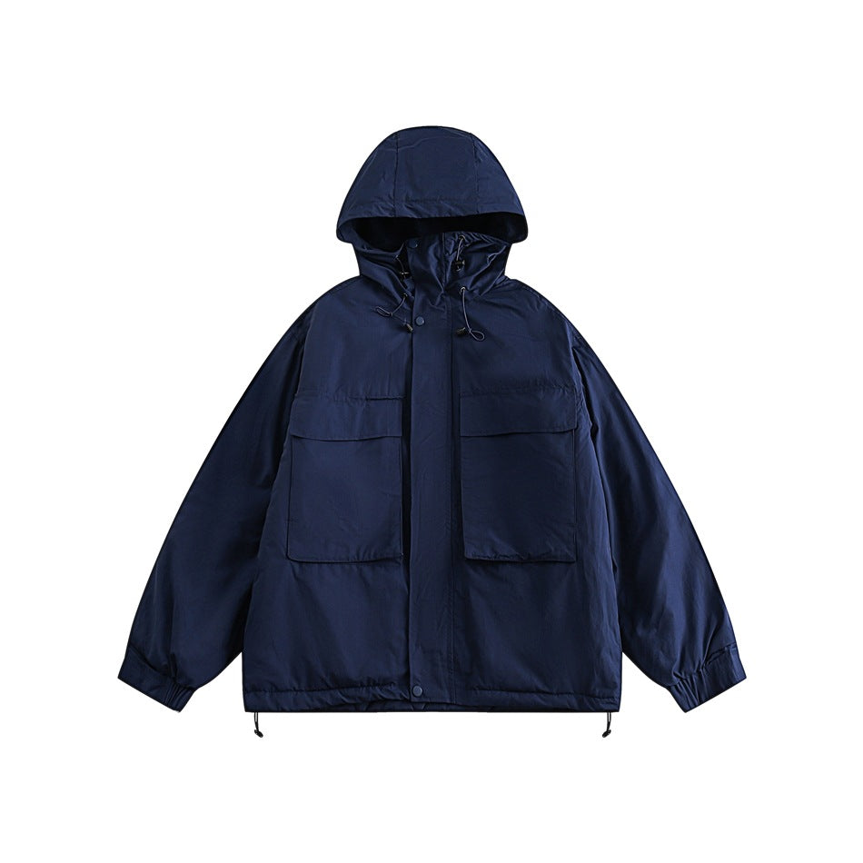 Unisex Coat Loose Hooded Jacket Winter Coat