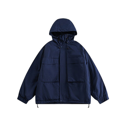 Unisex Coat Loose Hooded Jacket Winter Coat