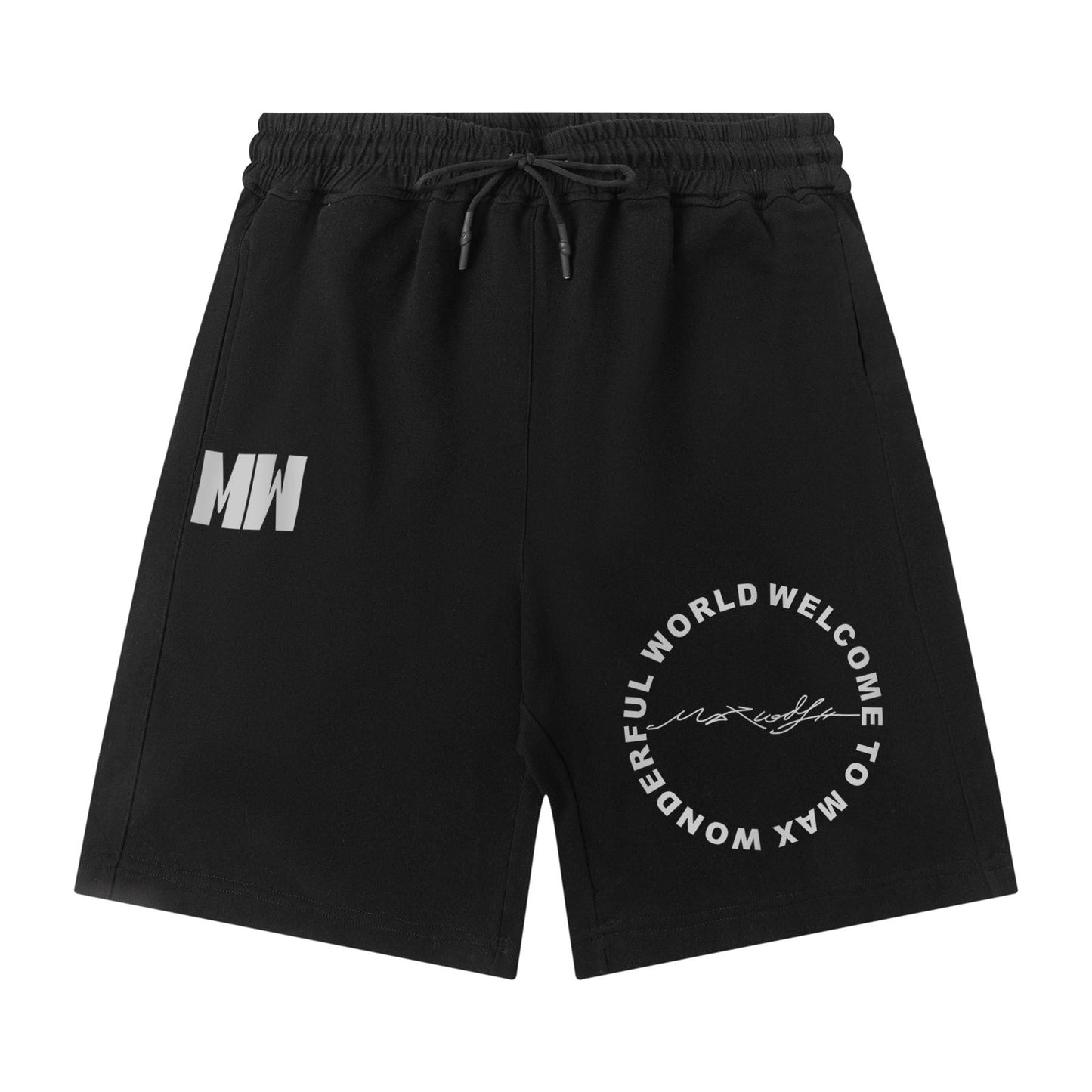 Men Shorts Hiphop Vintage Flame Print Sports Shorts