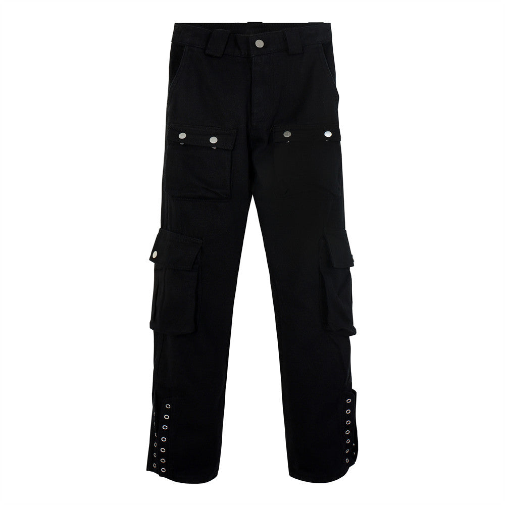 Men Jeans Workwear Loose Cool Pocket Design