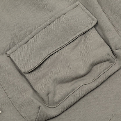 Men Shorts Multi Pocket Workwear Loose Solid Zipper