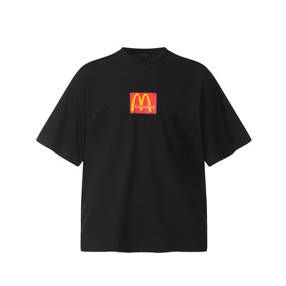 Unisex T-Shirts TRAVIS SCOTT Loose McDonald Buy M Letter Short Sleeves