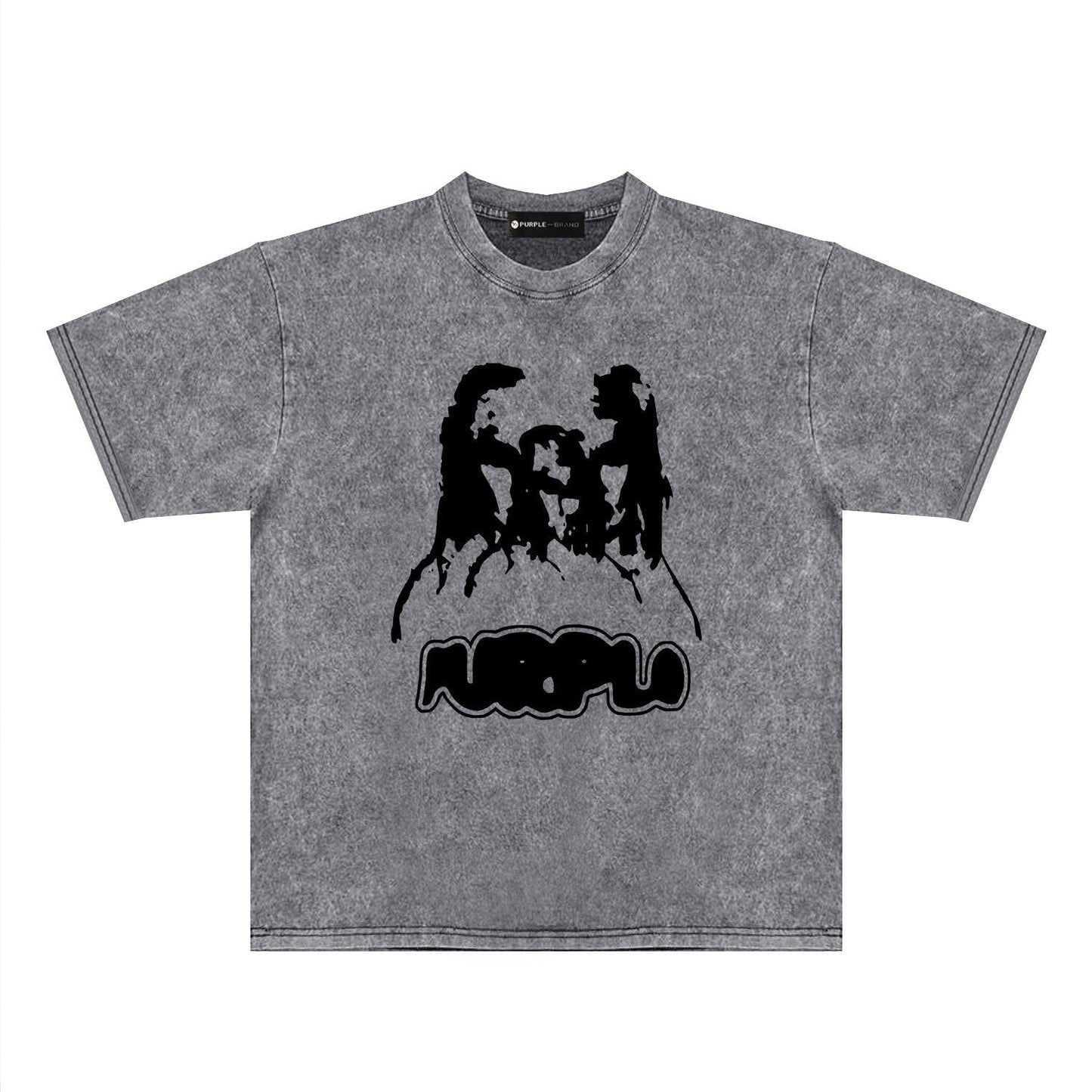 Purple Brand Distressed T Shirts Short Sleeve