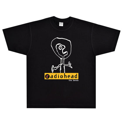 Rock Star T Shirt Radiohead High and Dry Rock American Street Loose Short Sleeve