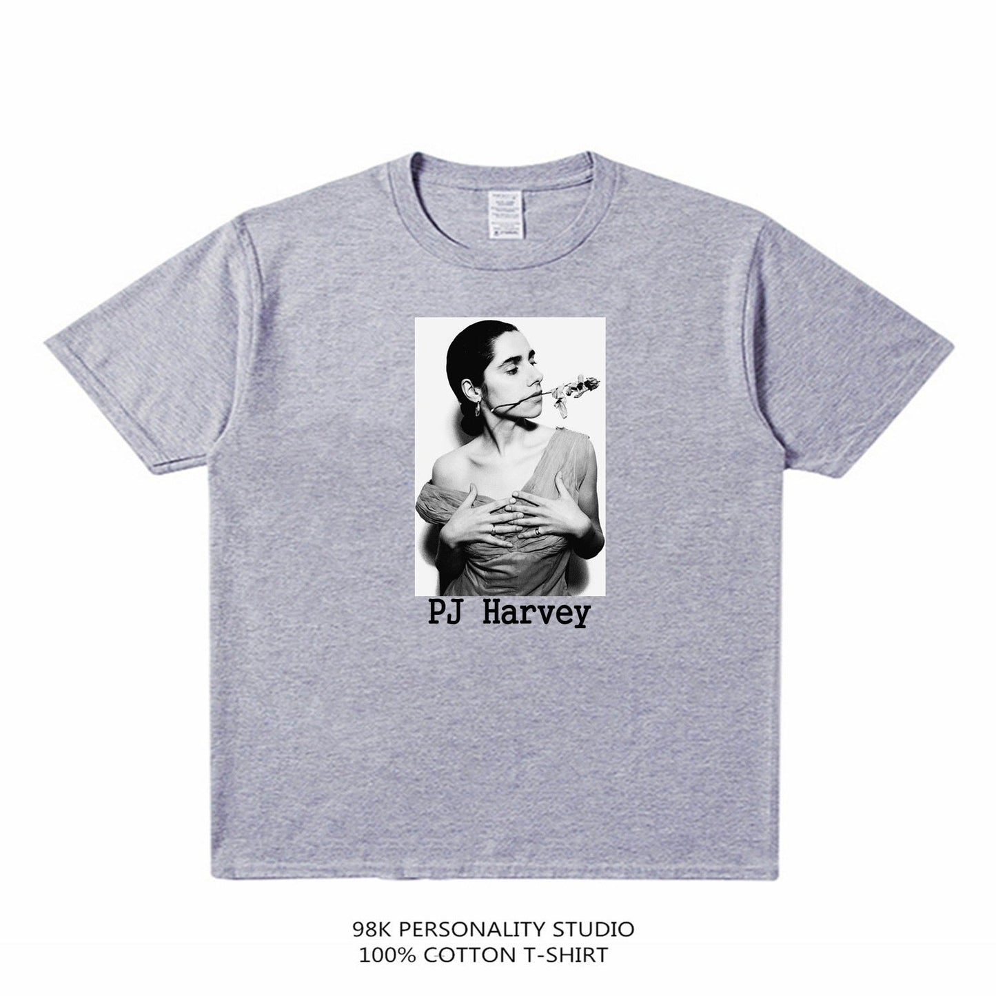 Rock Star T Shirt P J Harvey Female Singer Fashion Brand Printing T-shirt Short Sleeve Cotton