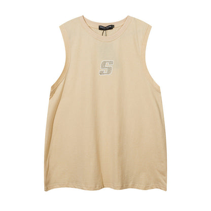 Men Vest Sleeveless T-shirt Men's and Women's Oversize Hip Hop Sports Vest