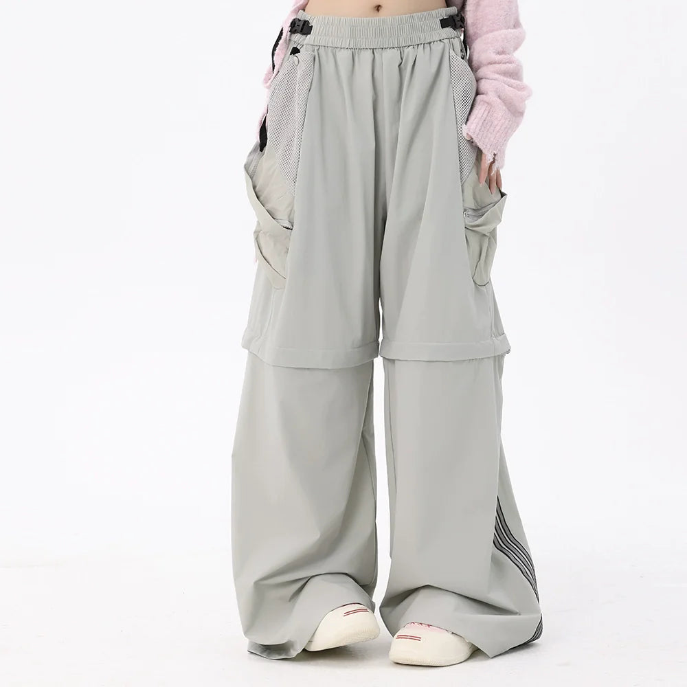 Men Sweatpants Tactical Pants Removable Leg Thin Quick-Drying Sports Trousers