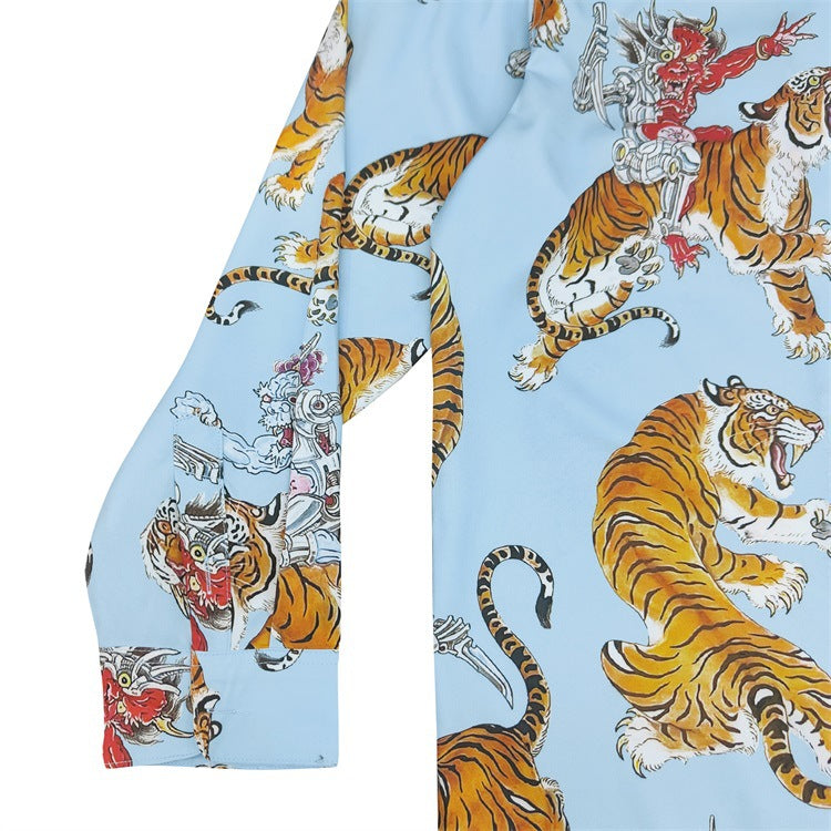 GUILTYPARTIES TIGER Shirts Hawaiian long-sleeved shirts