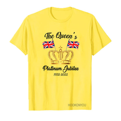 Inspired by Queen's Platinum Jubilee 2022 Elizabeth 70 Years T-shirt Printed Short Sleeve T-shirt