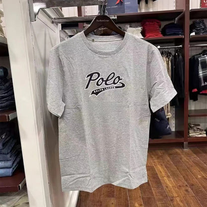 Summer Classic Polo Print Men's and Women's Short Sleeves Pu