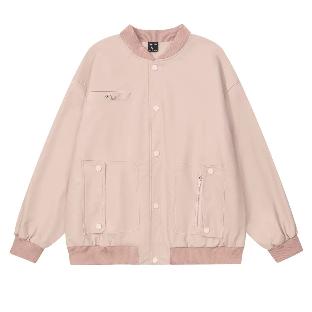 Men Jacket Coat Loose Leather Coat Jacket Men's Spring and Autumn Motorcycle Clothing Pilot PU Leather Jacket Baseball Uniform