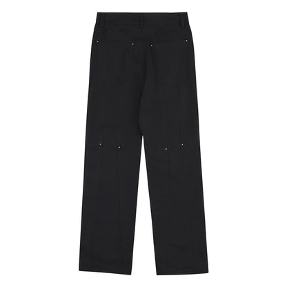 Men Sweatpants Straight-Leg Trousers Men's Stitching Loose Casual Pants