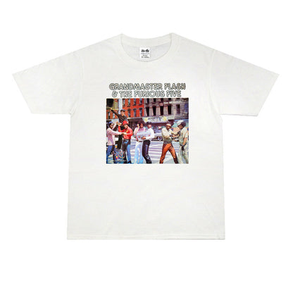 Rock Star T Shirt Grandmaster Flash & the Furious Five Master Fleish and Angry Five-Man T-shirt