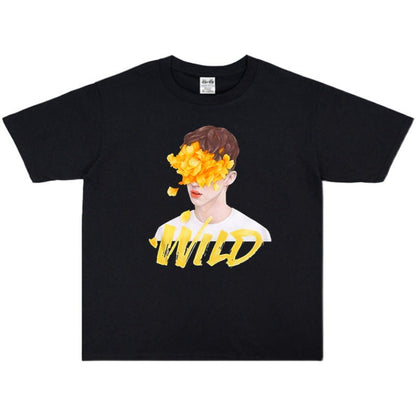Rock Star T Shirt Troye Sivan Wild Troye Sivan Short Sleeve Printed T-shirt Cotton Loose