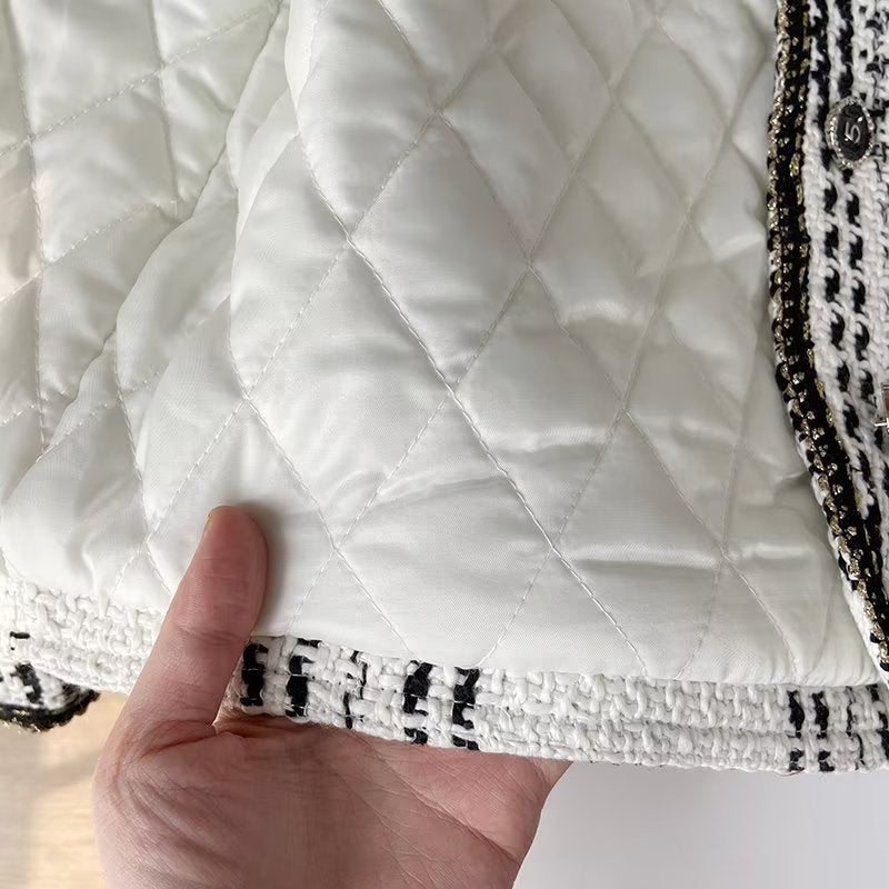 Women Cotton Coat Fashionable All-Match Plaid